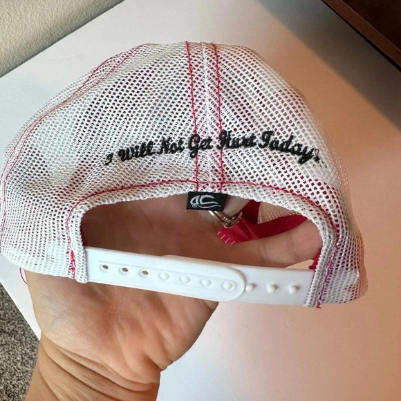 ExxonMobil hat - red and white, OSFM - Picture 5 of 6